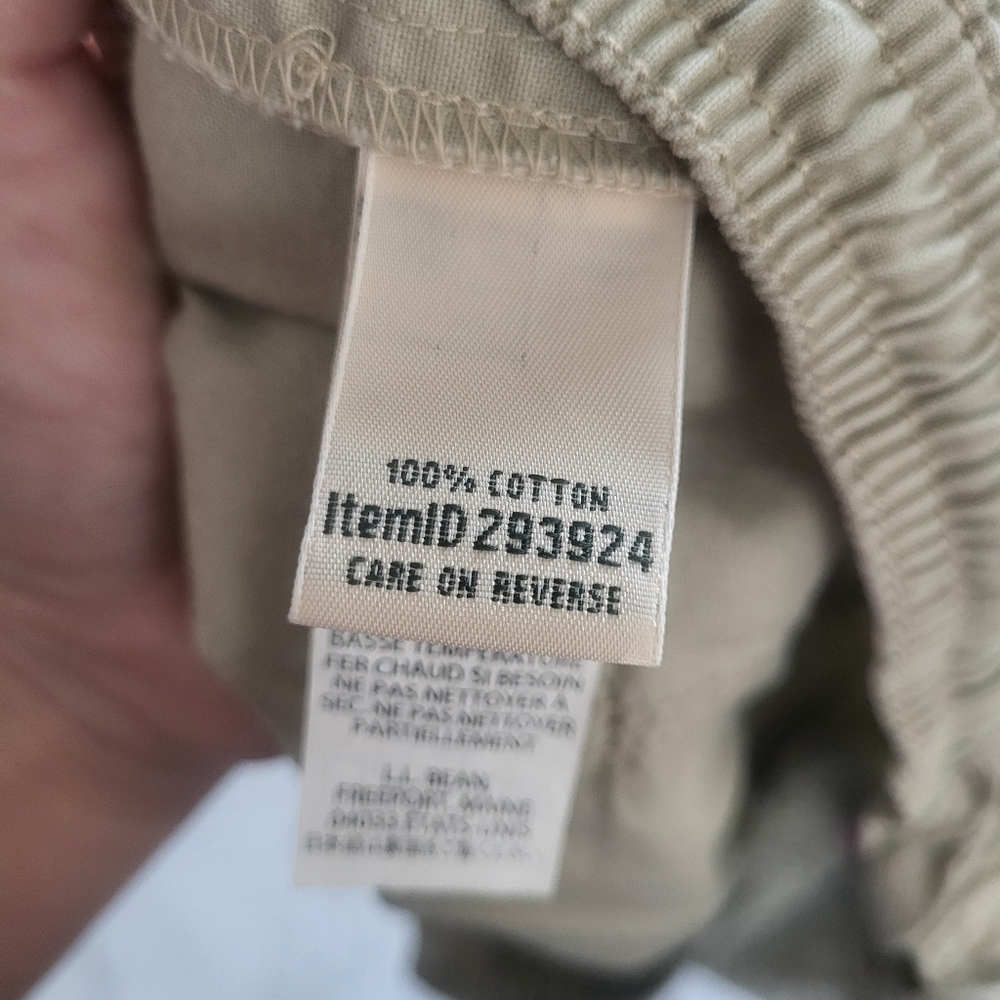 LL. Bean 100% Cotton Capris Casual Granola Girl Womens Size 14P Classic Fit - Picture 7 of 7